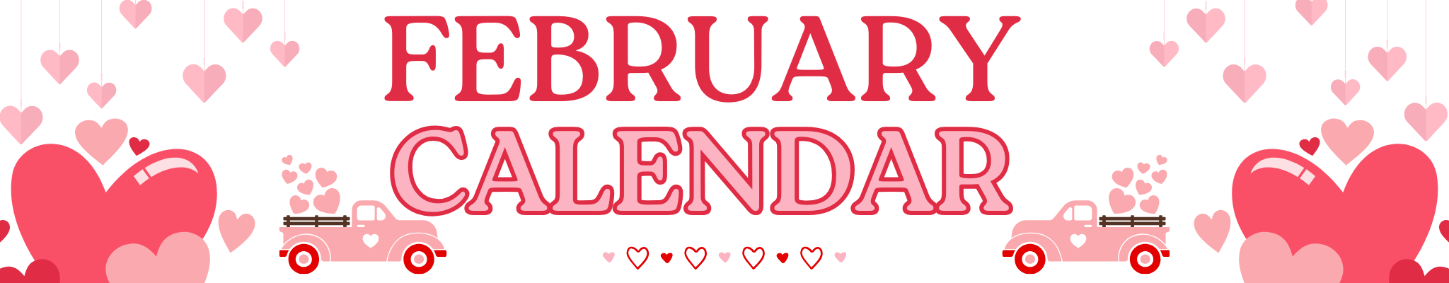 February  Calendar header Community Church CG